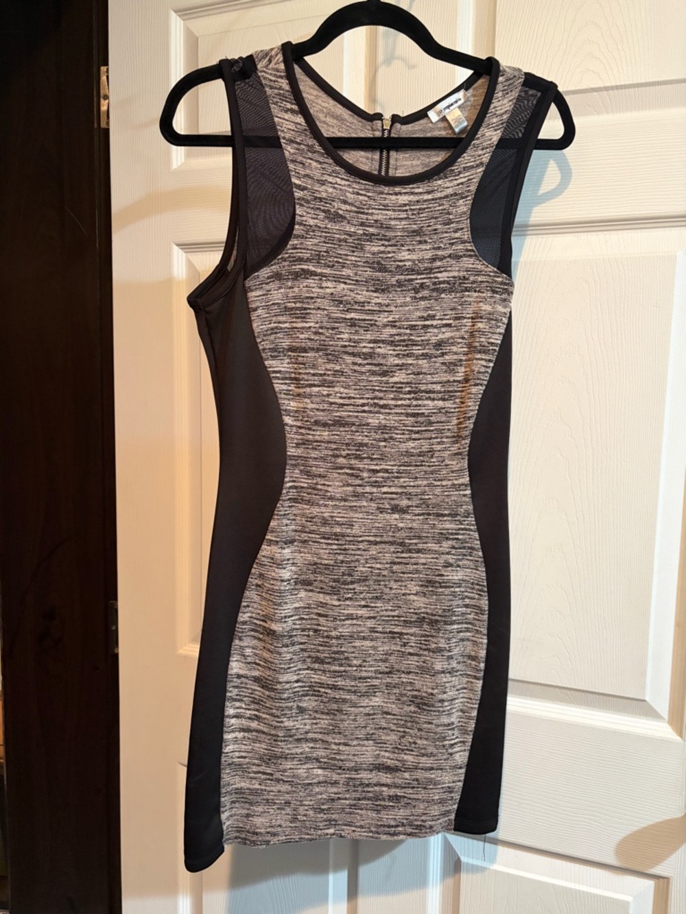 Sleeveless Gray & Black Dress